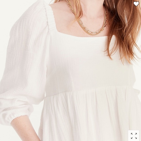 NWT J. Crew Squareneck Soft Gauze Dress - Picture 2 of 9